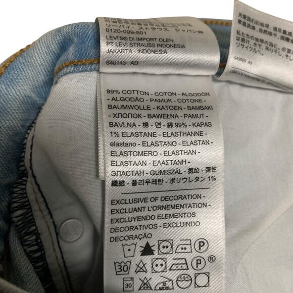 Levis Premium Wedgie Straight Button Fly Jeans Womens Size 25 x 26 - Picture 9 of 11